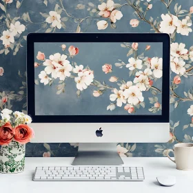 Floral Desktop and Wall Aesthetic