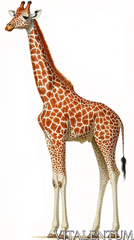 Tall and Graceful Giraffe AI Image