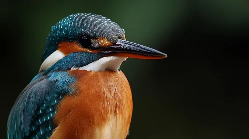 Detailed Kingfisher Plumage