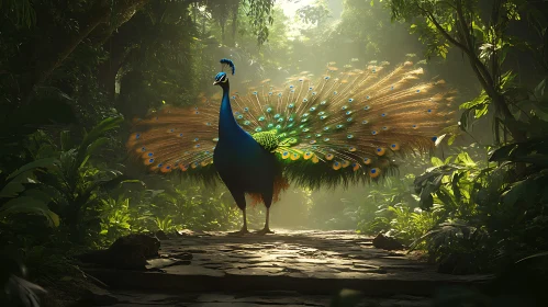 Majestic Peacock Display