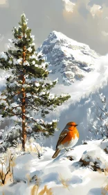 Robin in Snow