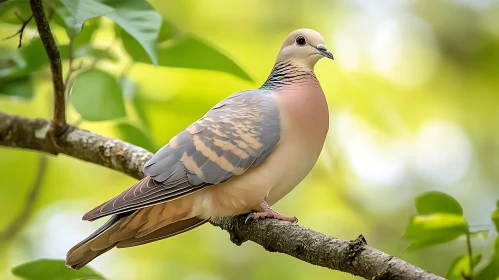 Dove Resting on Tree Limb