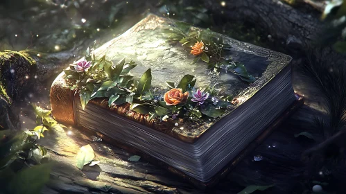 Floral Grimoire in Forest