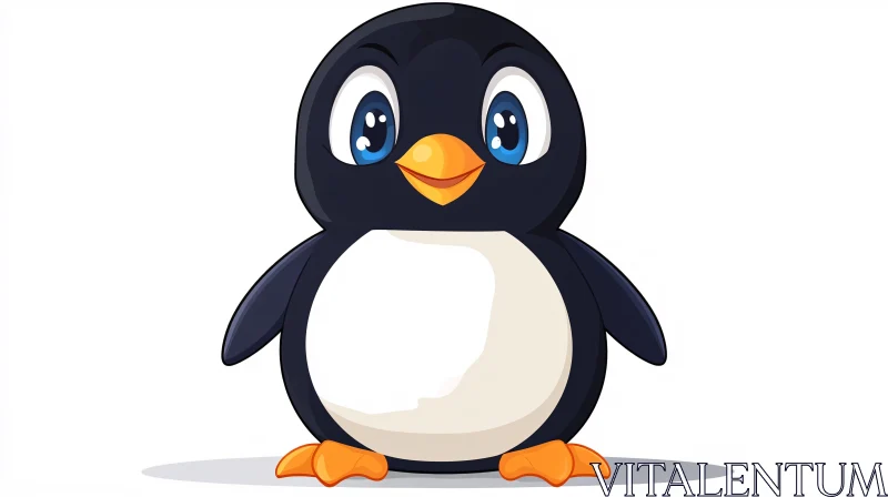 AI ART Cute Penguin Cartoon Art