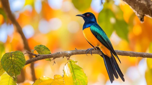 Colorful Plumage Bird in Natural Habitat