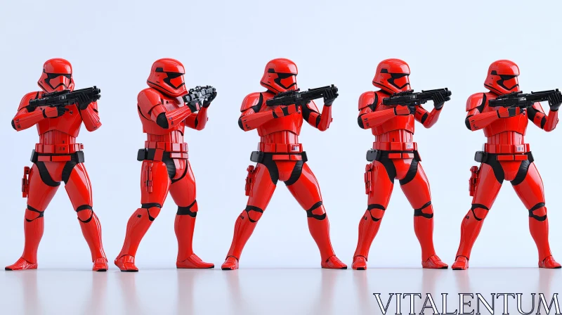 Red Stormtroopers: Galactic Soldiers AI Image