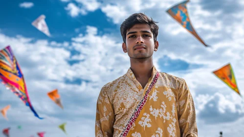 Portrait with Kites in the Sky