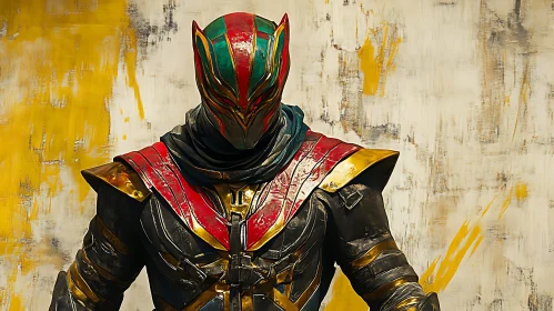 Masked Warrior in Gold Armor