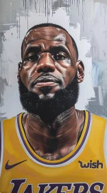 LeBron James Lakers Portrait