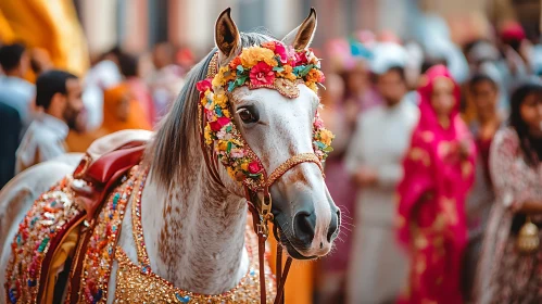 Decorated Horse at Celebration