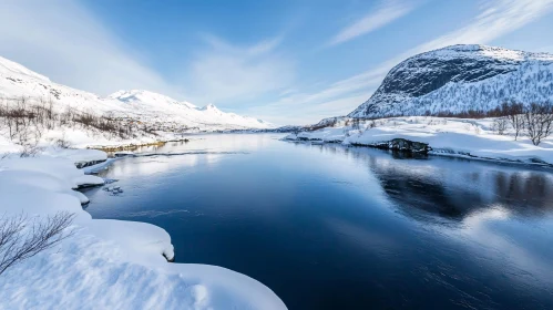 Tranquil Winter River Scene