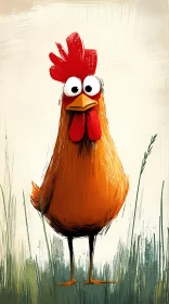 Humorous Chicken Cartoon