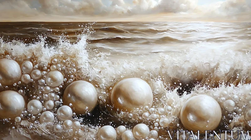 Seascape with Pearls AI Image