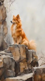Regal Canine Amidst Nature