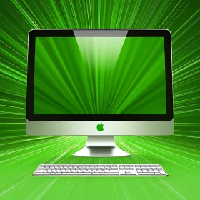 Radiant Green Computer Monitor