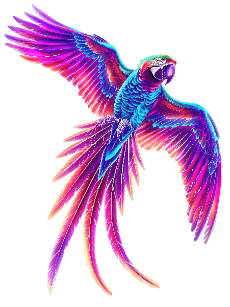 POD Design Vibrant Parrot T-Shirt Art