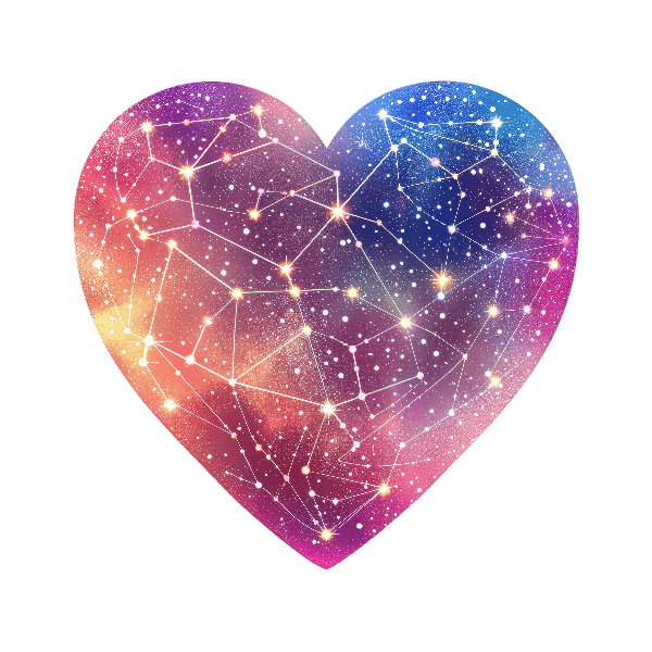 Celestial Heart Galaxy Illustration