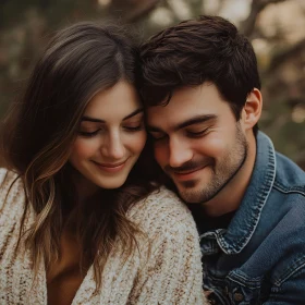Romantic Embrace: A Portrait of Love