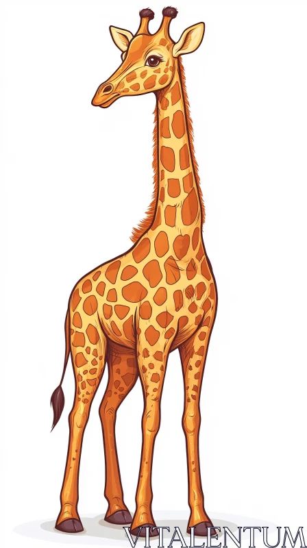 Giraffe Illustration AI Image