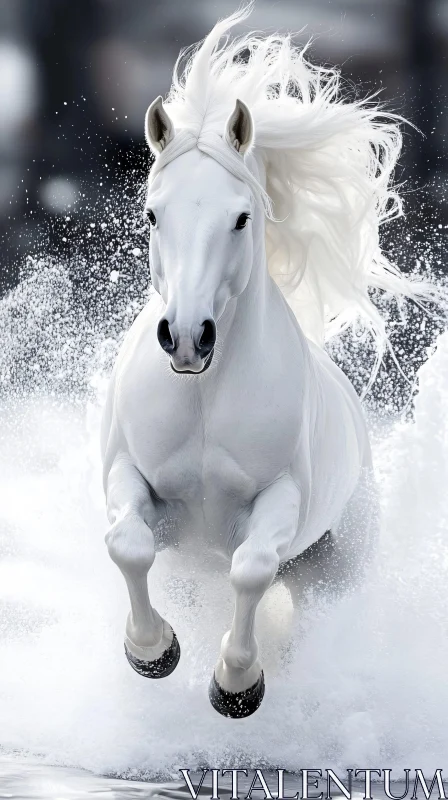 Elegant Equine in Motion AI Image