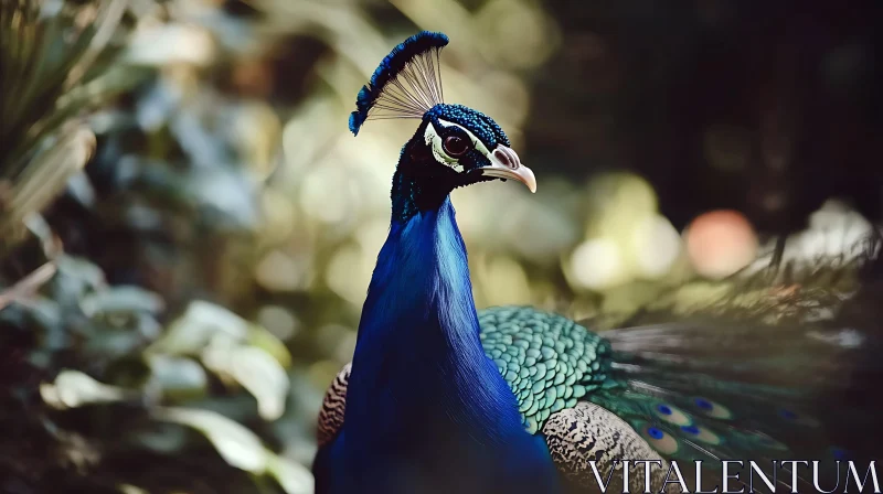 Elegant Peacock Displaying Feathers AI Image