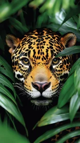 Wildlife: Jaguar Amidst Leaves