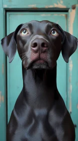 Soulful Black Dog Portrait