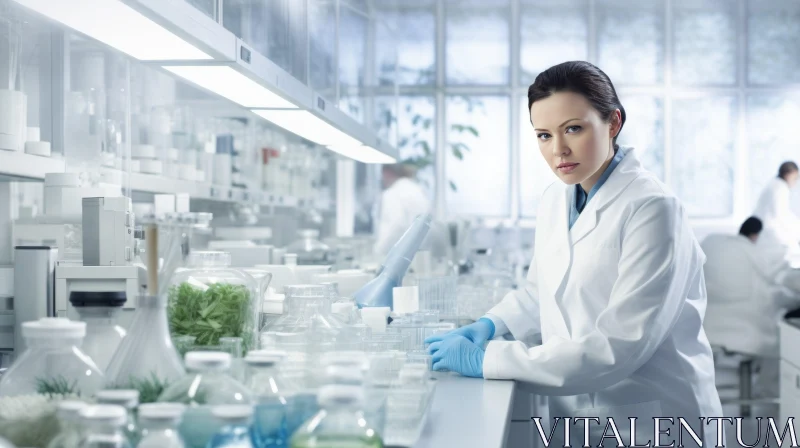Female Employee Working in a Science Lab | Organic and Authentic AI Image