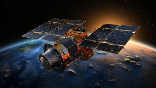 Satellite in Orbit: Hyper-Realistic Water Artwork
