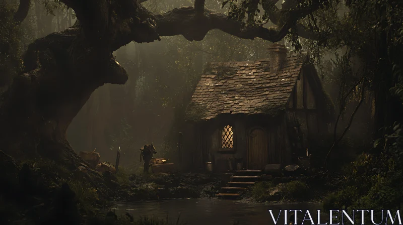 Cabin in the Woods AI Image