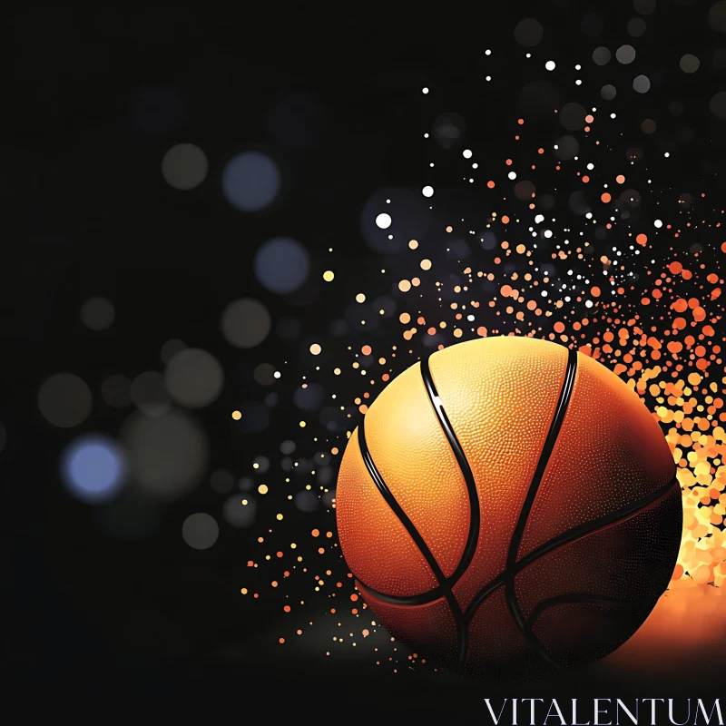 Orange Basketball AI Image