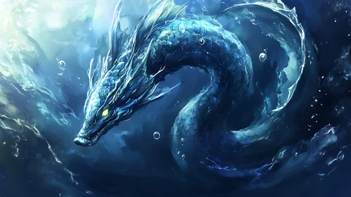 Underwater Dragon Digital Art