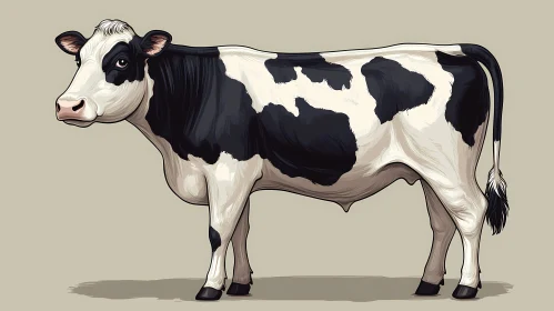 Holstein Cow Illustration