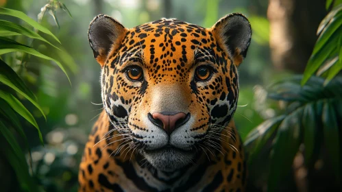 Close-up of a Jaguar in the Jungle