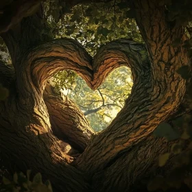 Tree Heart: Nature's Romantic Gesture