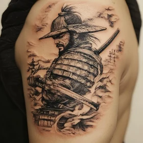 Detailed Samurai Tattoo Art