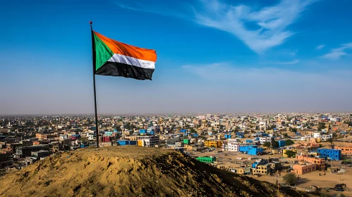 City View with Sudanese Flag