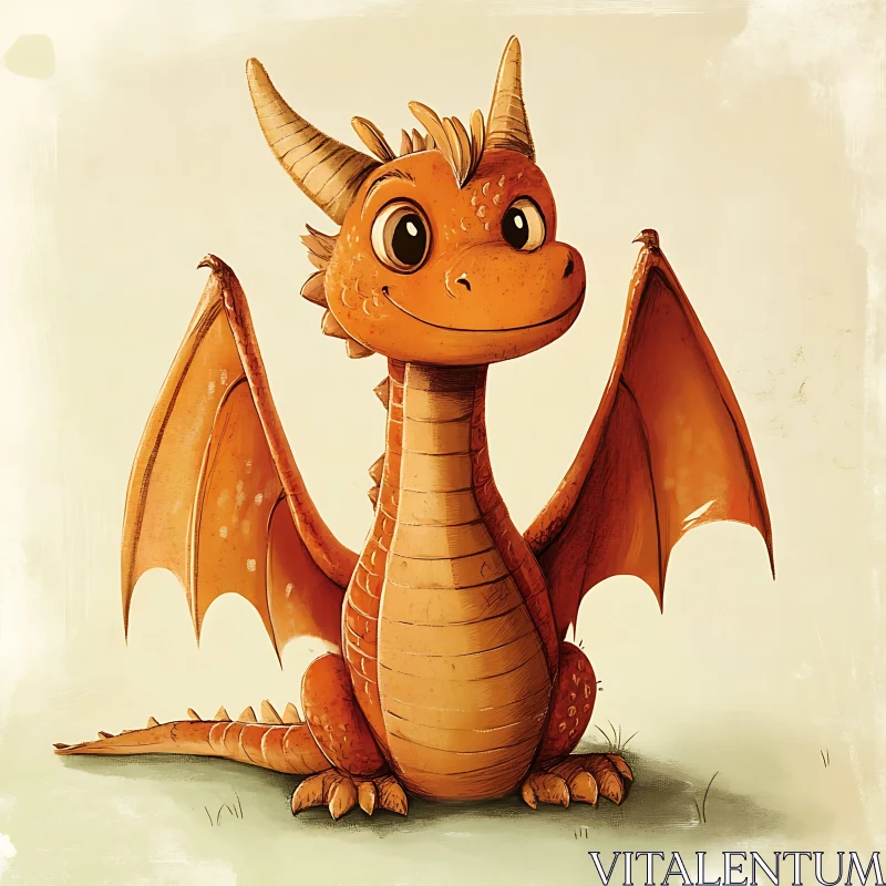 AI ART Cute Dragon Character Art