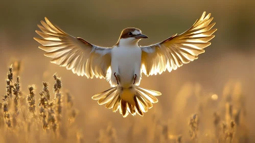 Soaring Bird: A Moment of Golden Light