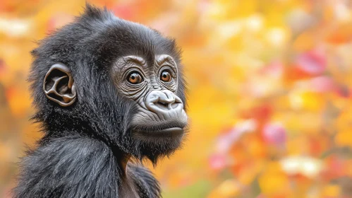 Gorilla Profile in Fall