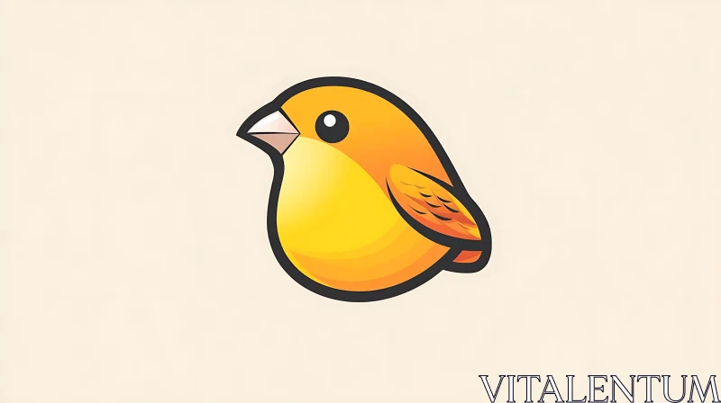 Stylized Bird Graphic Art AI Image