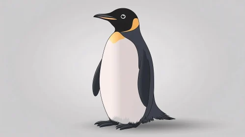 Detailed Penguin Illustration