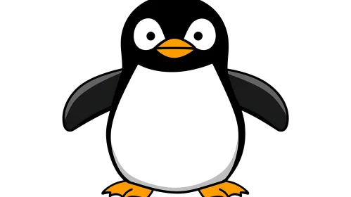 Playful Penguin Character Art