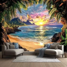 Tropical Paradise Sunset