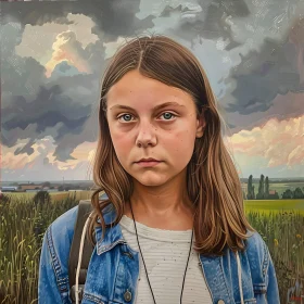 Greta Thunberg in Nature Setting