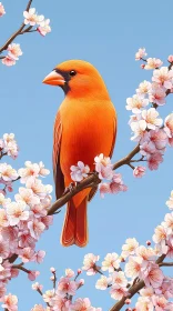 Springtime Bird and Blossoms