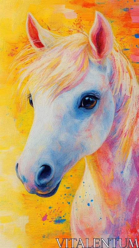 Vibrant Horse Art AI Image