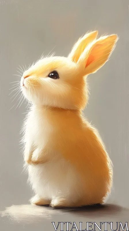 AI ART Adorable Fluffy Rabbit