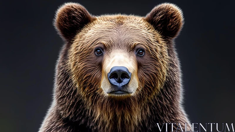 Wild Bear Intense Gaze AI Image