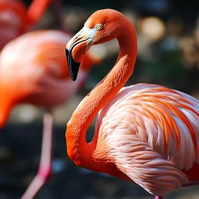 Graceful Flamingo in Natural Habitat